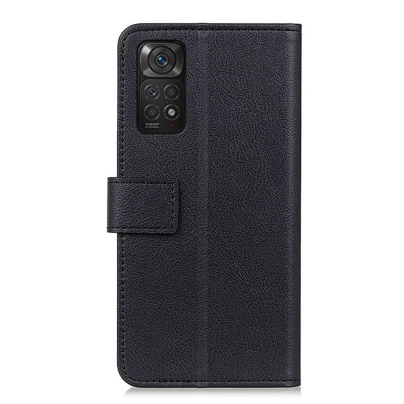 Capa De Couro Para Xiaomi Redmi Note 11 / 11S Couro Sintético De Lichia Premium