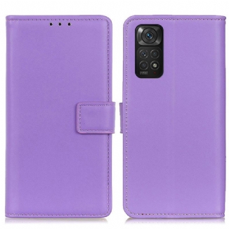 Capa De Couro Para Xiaomi Redmi Note 11 / 11S Couro Sintético Liso