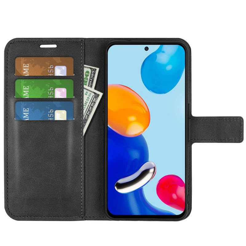 Capa Em Pele Para Xiaomi Redmi Note 11 / 11S Efeito Couro Retrô