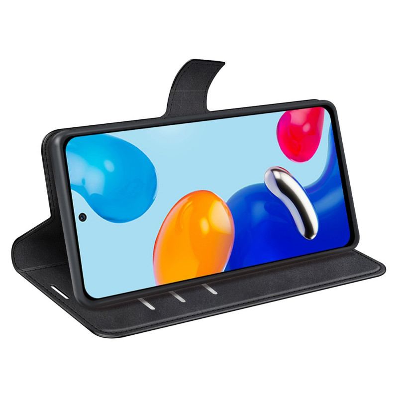 Capa Em Pele Para Xiaomi Redmi Note 11 / 11S Efeito Couro Retrô
