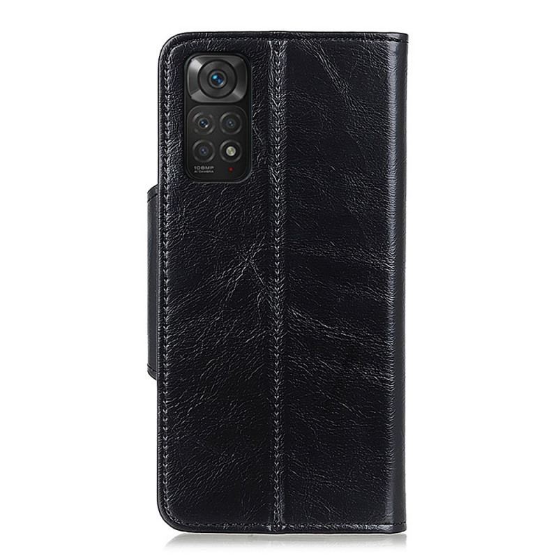 Capa Flip Para Xiaomi Redmi Note 11 / 11S Botão De Couro Sintético Brilhante