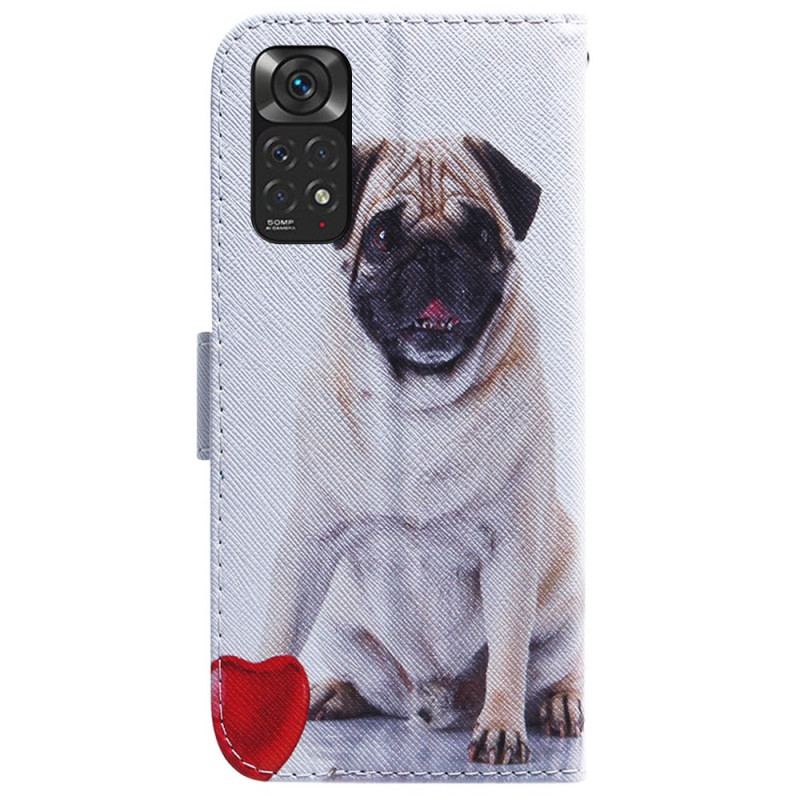 Capa Flip Para Xiaomi Redmi Note 11 / 11S Cachorro Pug