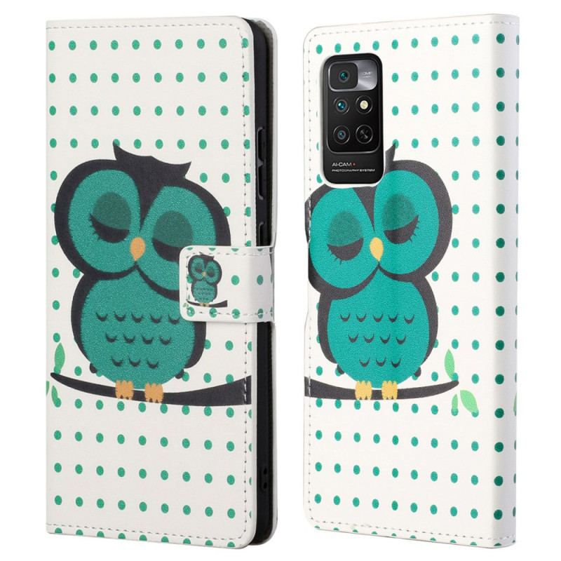Capa Flip Para Xiaomi Redmi Note 11 / 11S Coruja Adormecida