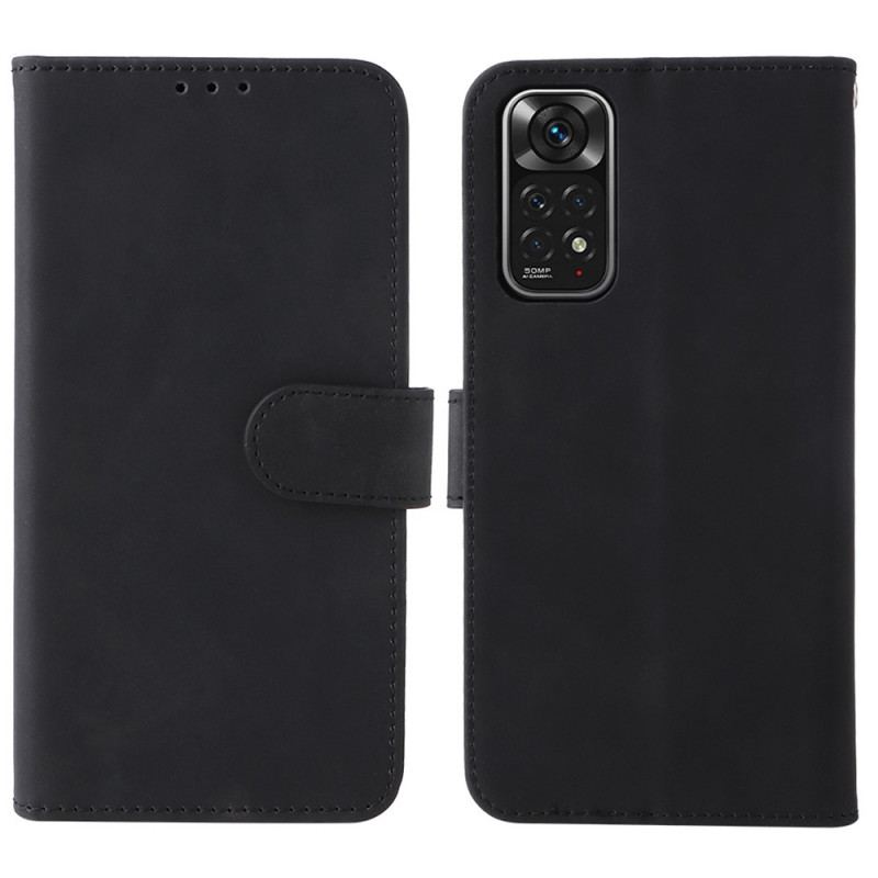 Capa Flip Para Xiaomi Redmi Note 11 / 11S Toque De Pele Com Cordão