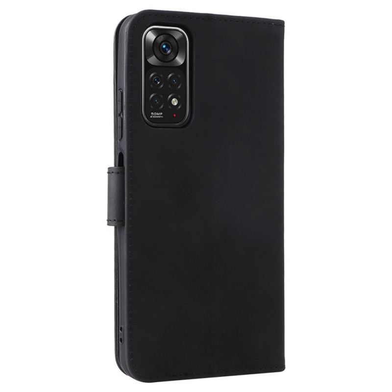 Capa Flip Para Xiaomi Redmi Note 11 / 11S Toque De Pele Com Cordão