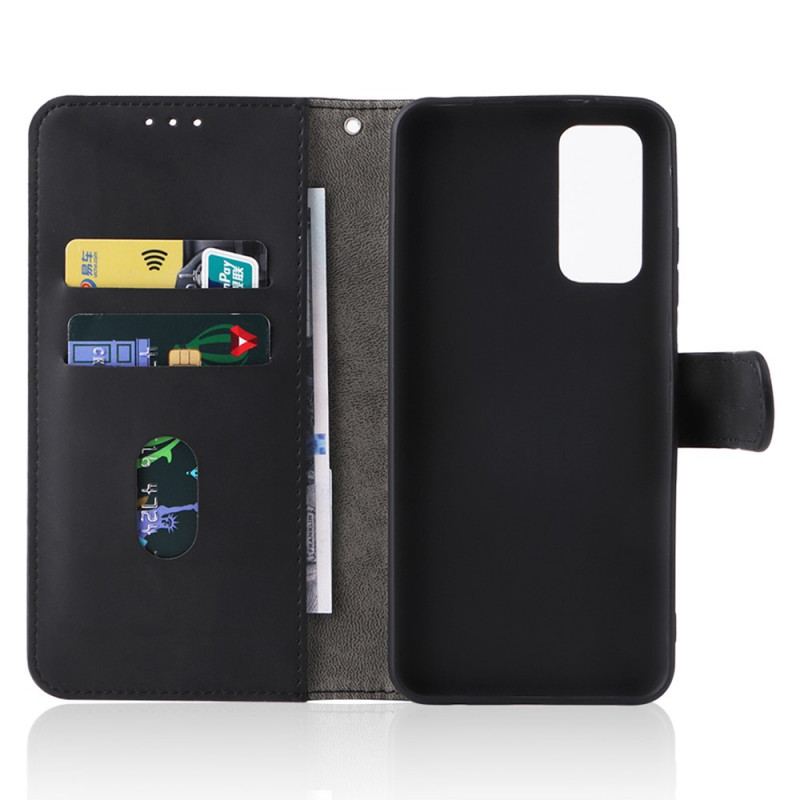 Capa Flip Para Xiaomi Redmi Note 11 / 11S Toque De Pele Com Cordão