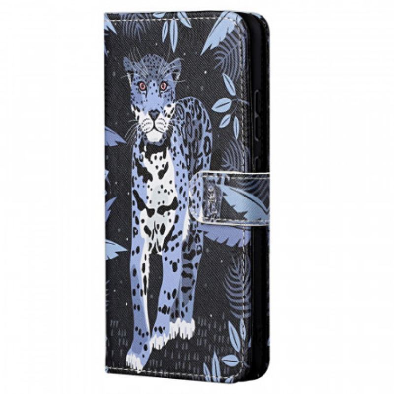 Capa Folio Para Xiaomi Redmi Note 11 / 11S De Cordão Leopardo Strappy