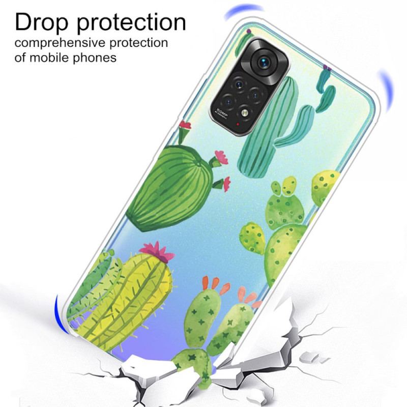 Capa Para Xiaomi Redmi Note 11 / 11S Cactos Aquarela