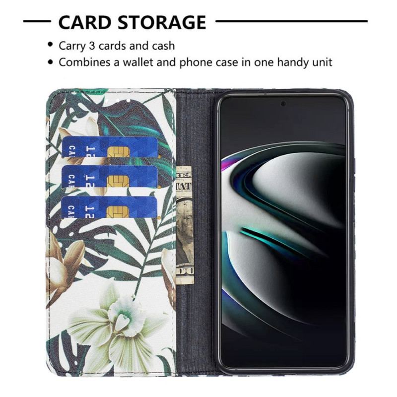 Capa De Celular Para Samsung Galaxy S22 Plus 5G Flip Folhas