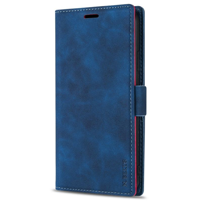 Capa De Couro Para Samsung Galaxy S22 Plus 5G Ln.bekus Efeito Couro