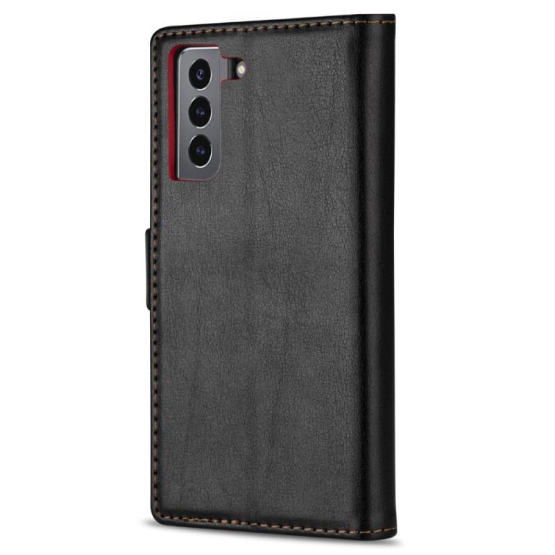 Capa De Couro Para Samsung Galaxy S22 Plus 5G Ln.bekus Efeito Couro