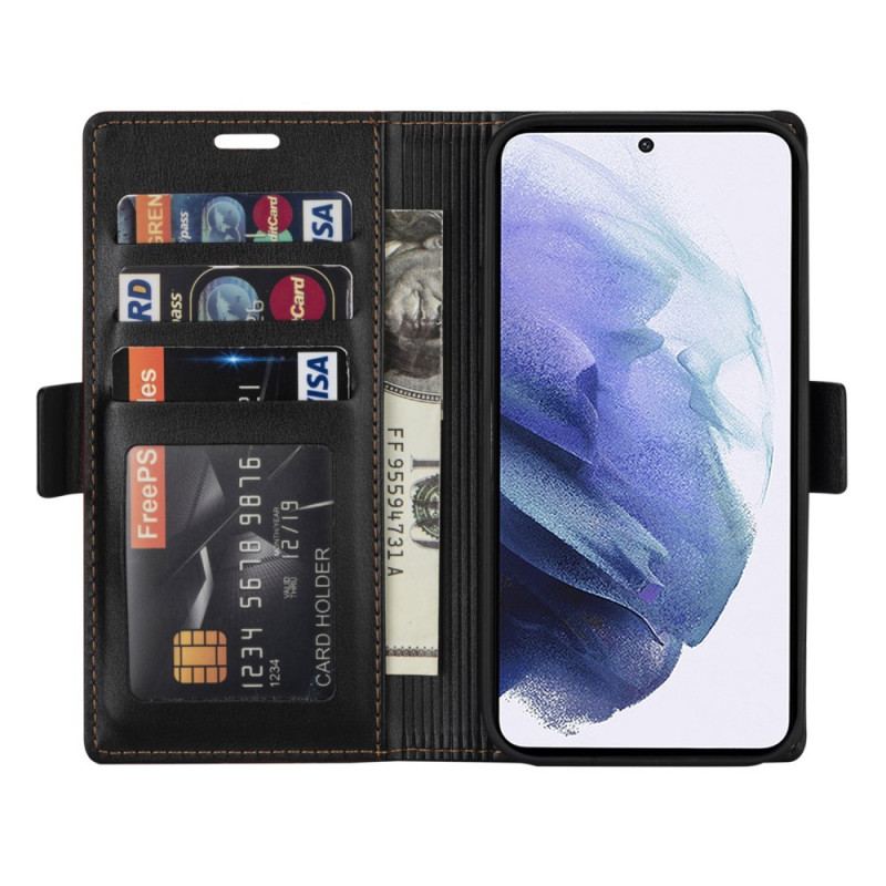 Capa De Couro Para Samsung Galaxy S22 Plus 5G Ln.bekus Efeito Couro