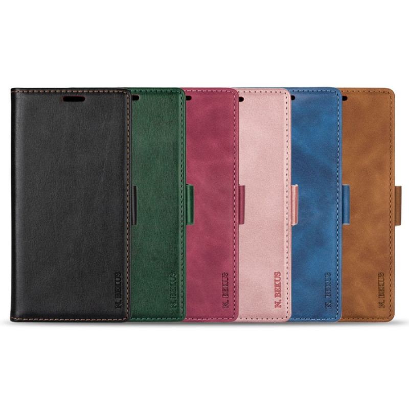 Capa De Couro Para Samsung Galaxy S22 Plus 5G Ln.bekus Efeito Couro