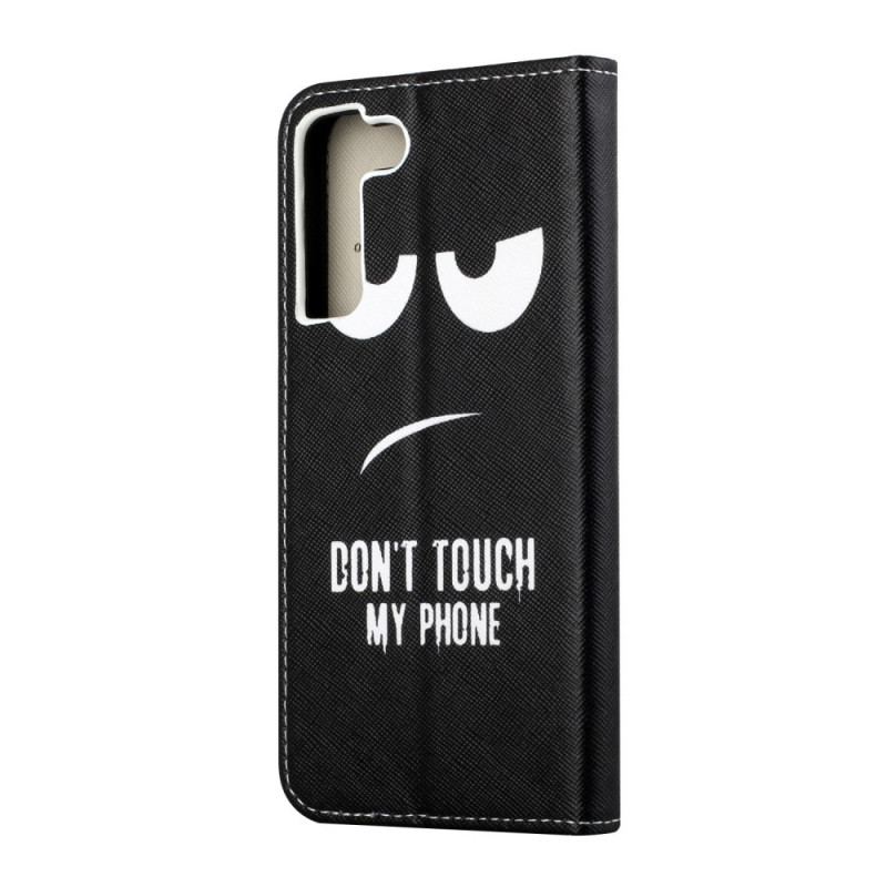 Capa De Couro Para Samsung Galaxy S22 Plus 5G Não Toque No Meu Telefone