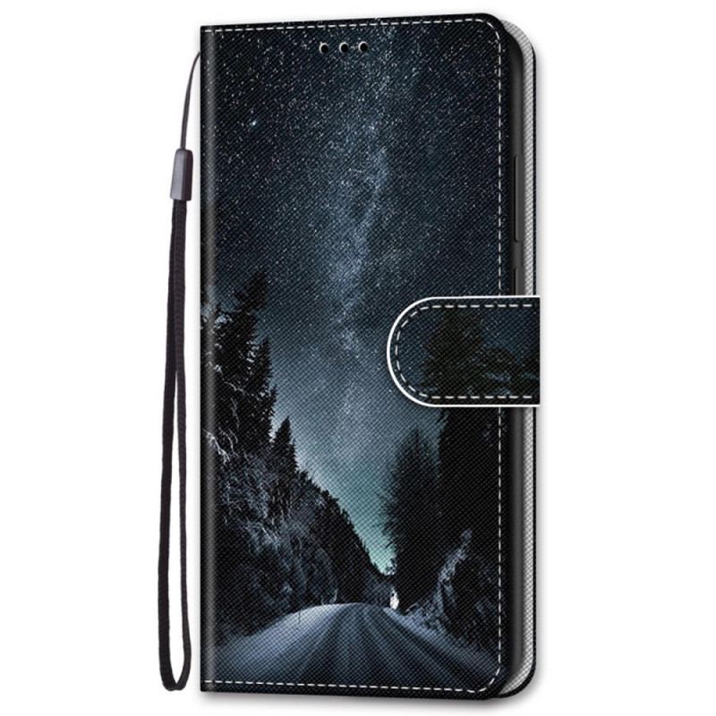 Capa De Couro Para Samsung Galaxy S22 Plus 5G Natureza Misteriosa