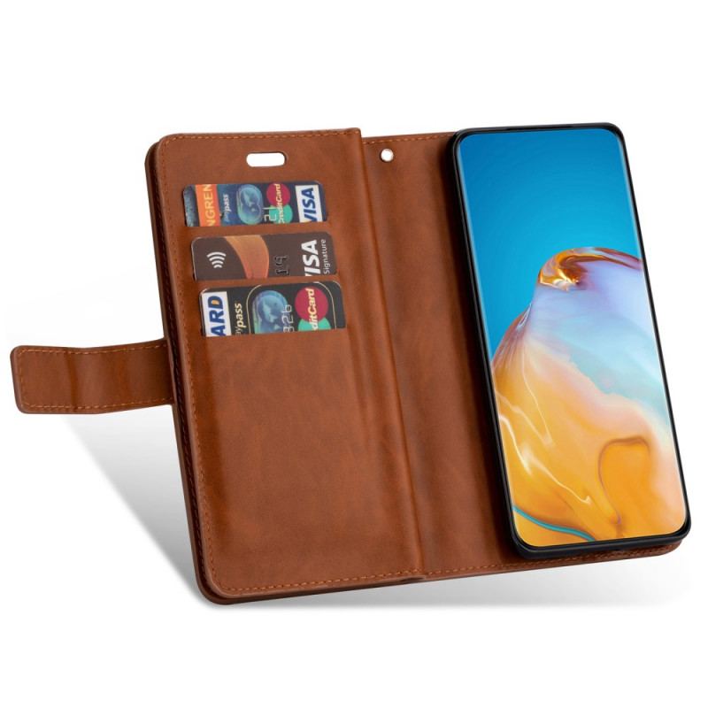 Capa Flip Para Samsung Galaxy S22 Plus 5G Porta-moedas E Cordão