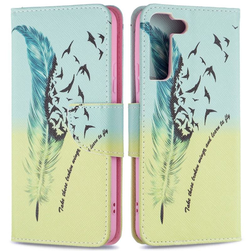 Capa Folio Para Samsung Galaxy S22 Plus 5G Aprender A Voar