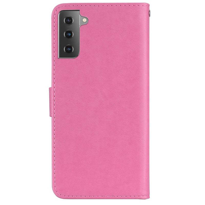 Capa Folio Para Samsung Galaxy S22 Plus 5G Coruja Mandala E Charme