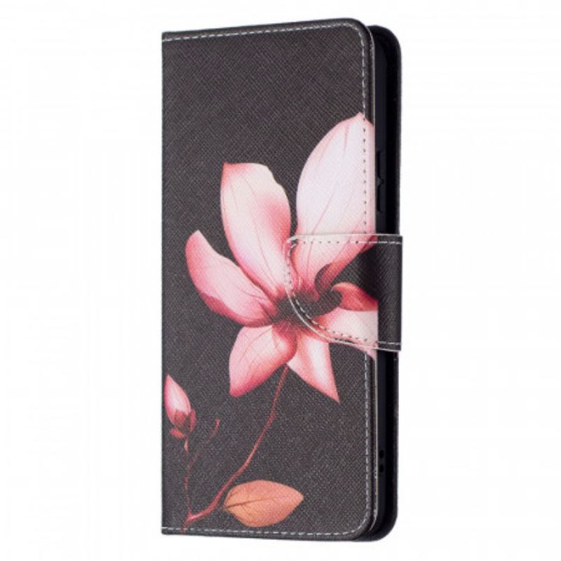 Capa Folio Para Samsung Galaxy S22 Plus 5G Flor Rosa