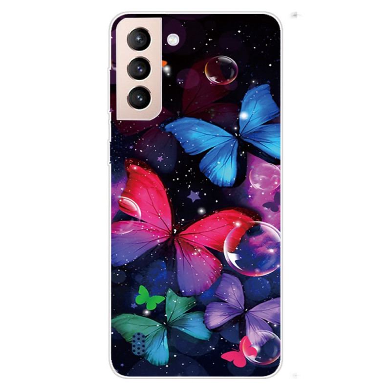 Capa Para Samsung Galaxy S22 Plus 5G Borboletas Flexíveis