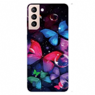 Capa Para Samsung Galaxy S22 Plus 5G Borboletas Flexíveis