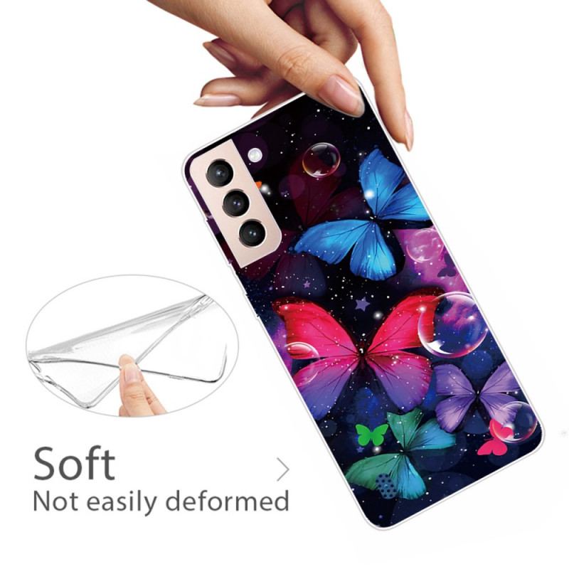 Capa Para Samsung Galaxy S22 Plus 5G Borboletas Flexíveis