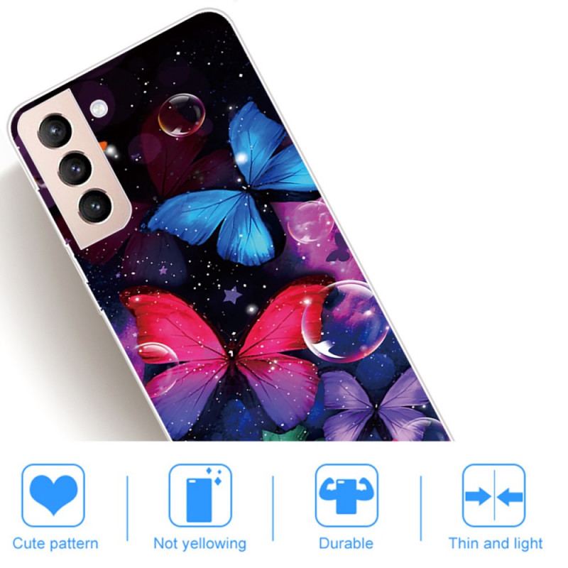 Capa Para Samsung Galaxy S22 Plus 5G Borboletas Flexíveis