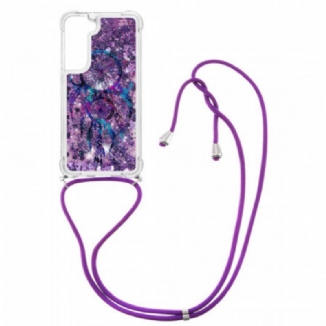Capa Para Samsung Galaxy S22 Plus 5G De celular Apanhador De Sonhos Com Cordão De Lantejoulas