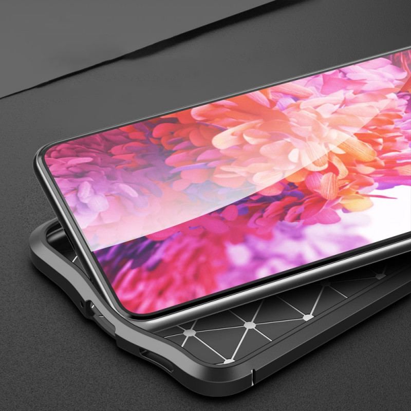 Capa Para Samsung Galaxy S22 Plus 5G Linha Dupla Efeito Couro Litchi