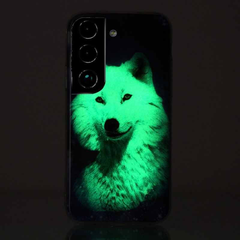 Capa Para Samsung Galaxy S22 Plus 5G Lobo Fluorescente