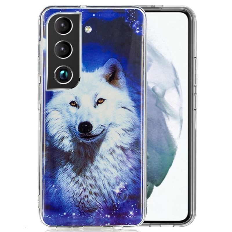Capa Para Samsung Galaxy S22 Plus 5G Lobo Fluorescente