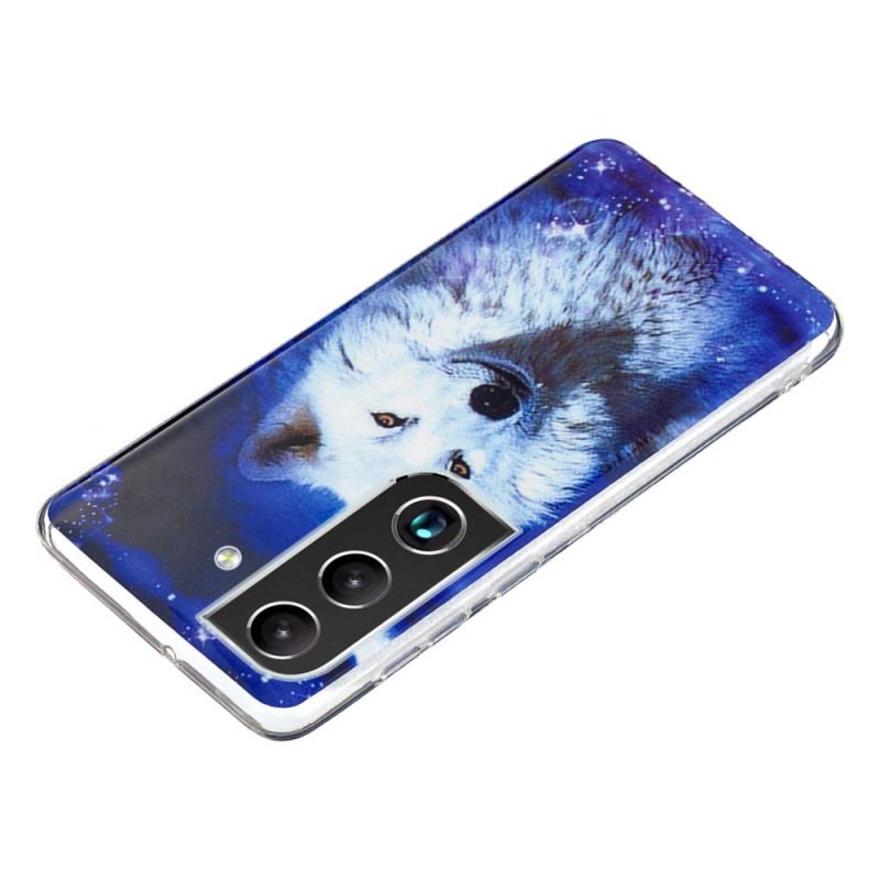 Capa Para Samsung Galaxy S22 Plus 5G Lobo Fluorescente