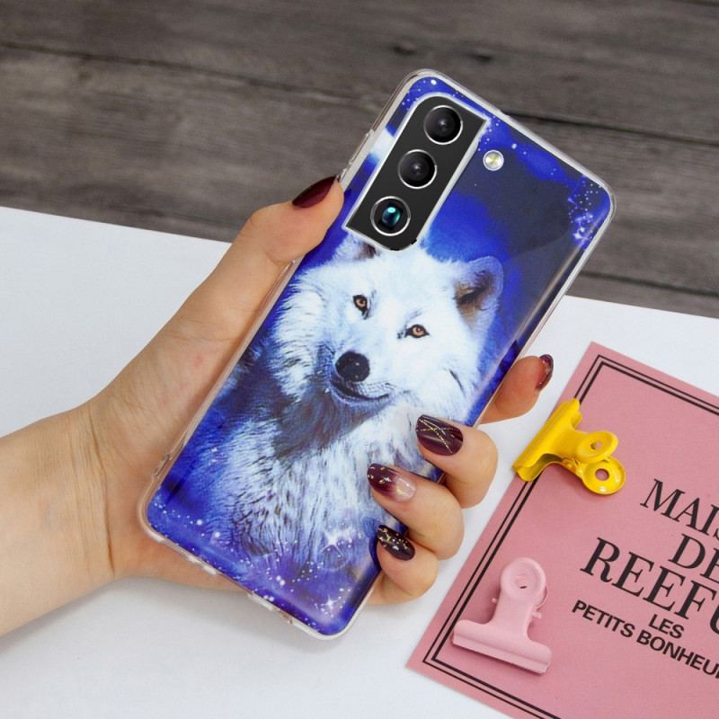 Capa Para Samsung Galaxy S22 Plus 5G Lobo Fluorescente