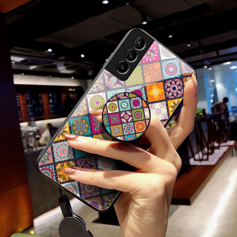 Capa Para Samsung Galaxy S22 Plus 5G Suporte Magnético Patchwork