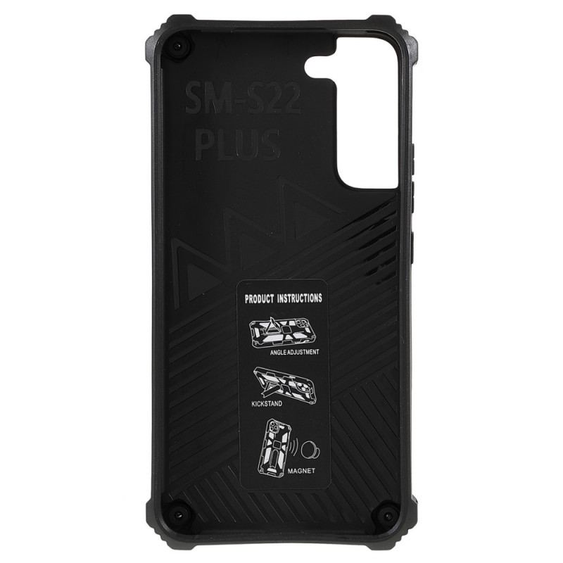 Capa Para Samsung Galaxy S22 Plus 5G Suporte Removível De Camuflagem