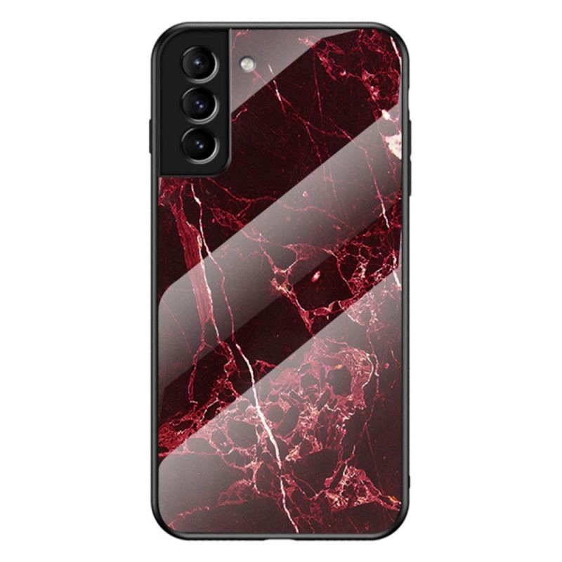 Capa Para Samsung Galaxy S22 Plus 5G Vidro Temperado De Cores De Mármore