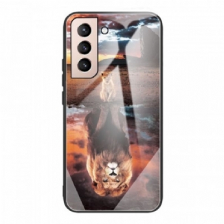 Capa Para Samsung Galaxy S22 Plus 5G Vidro Temperado Do Sonho Do Filhote De Leão