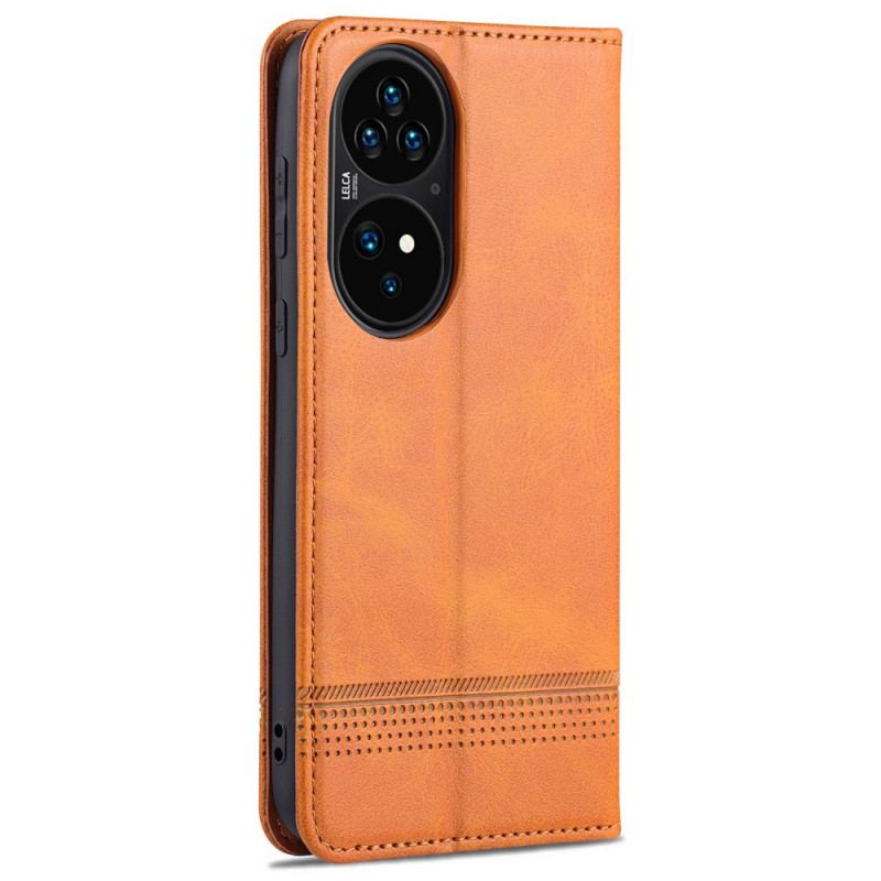 Capa De Celular Para Huawei P50 Pro Flip Estilo De Couro Azns
