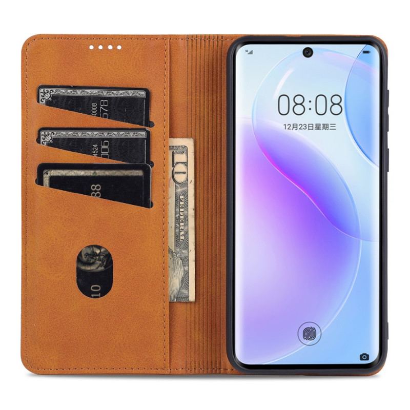 Capa De Celular Para Huawei P50 Pro Flip Estilo De Couro Azns
