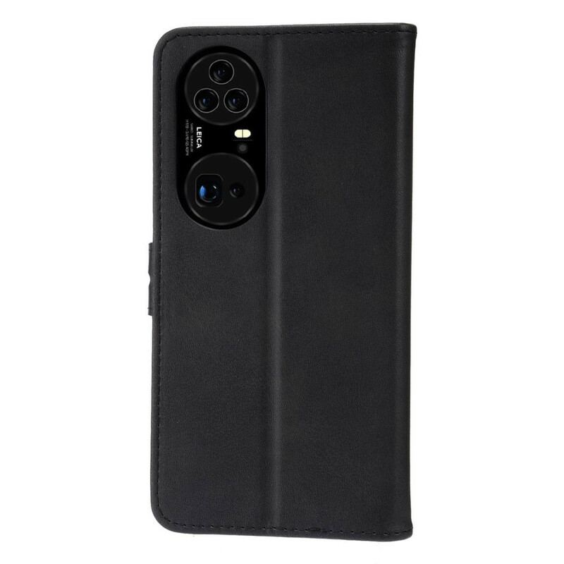 Capa De Couro Para Huawei P50 Pro Gatinho De Couro Falso