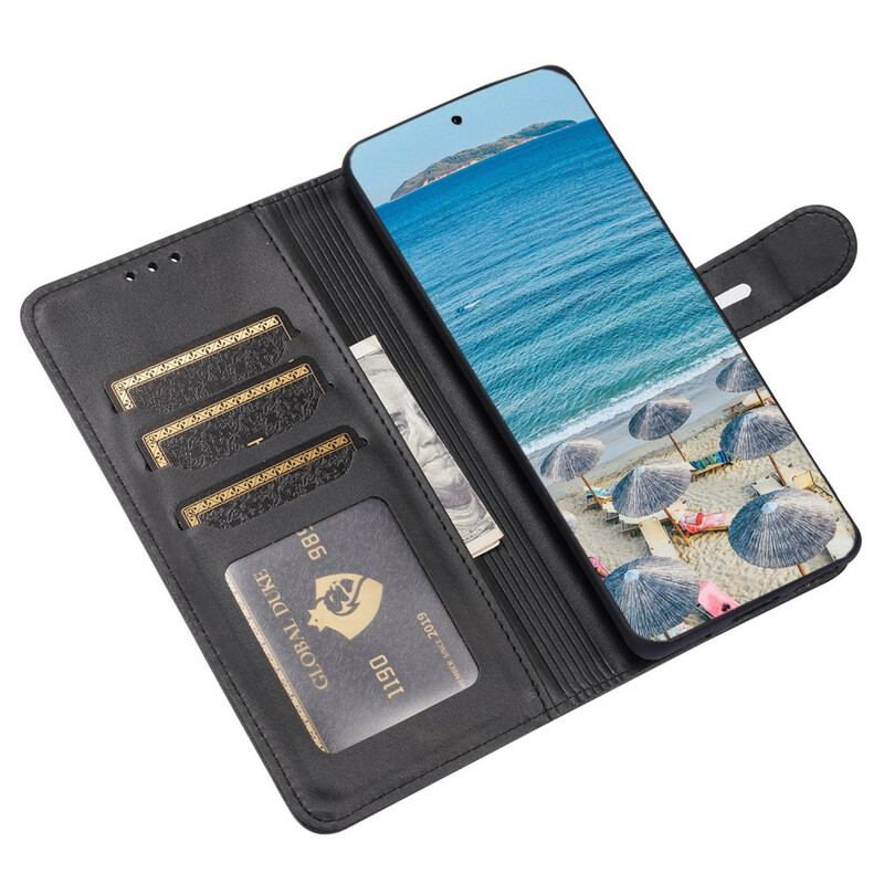 Capa De Couro Para Huawei P50 Pro Gatinho De Couro Falso