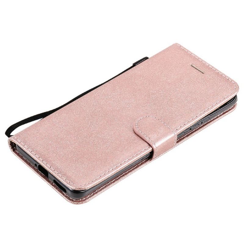 Capa Folio Para Huawei P50 Pro De Cordão Efeito De Couro Com Tiras