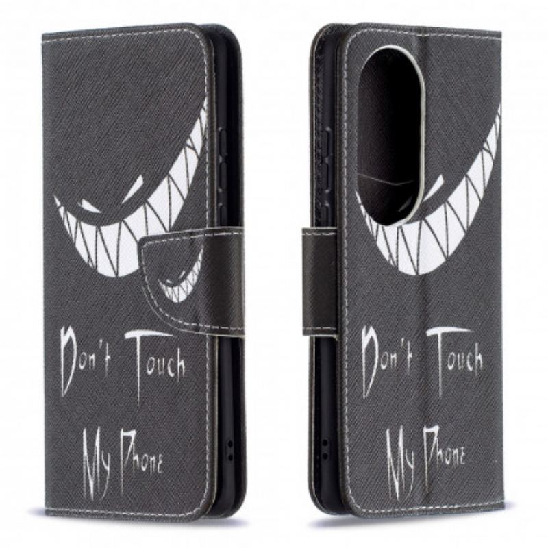 Capa Folio Para Huawei P50 Pro Telefone Do Diabo