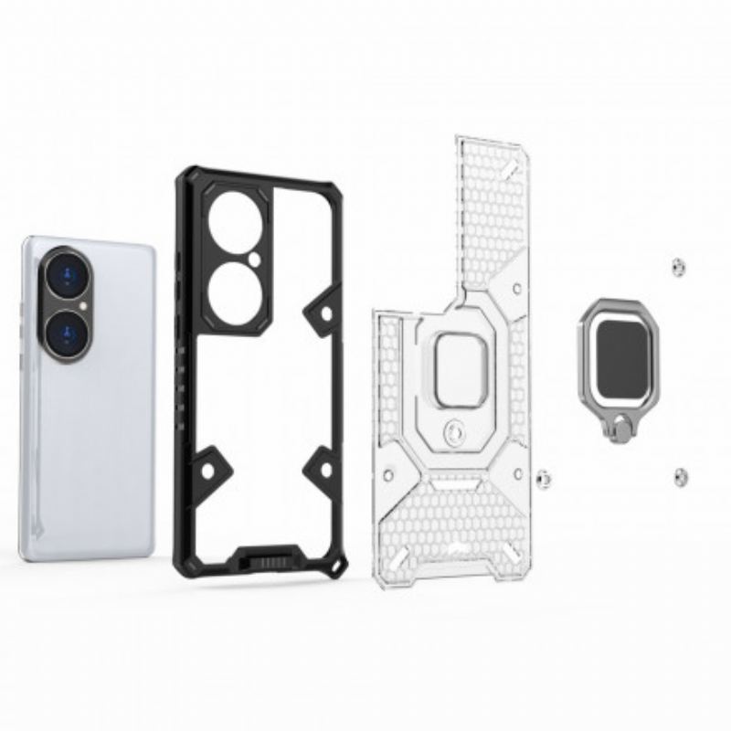 Capa Para Huawei P50 Pro Híbrido Resistente Ao Favo De Mel