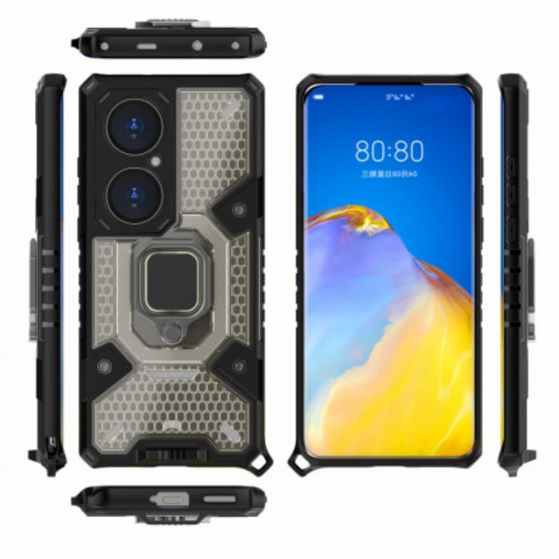 Capa Para Huawei P50 Pro Híbrido Resistente Ao Favo De Mel