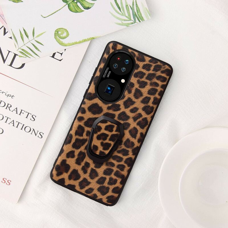 Capa Para Huawei P50 Pro Suporte De Anel Estilo Leopardo