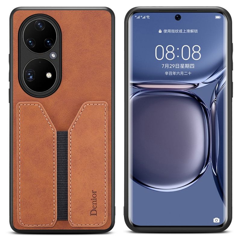 Capa Para Huawei P50 Pro Titular De Cartão Elástico Denior