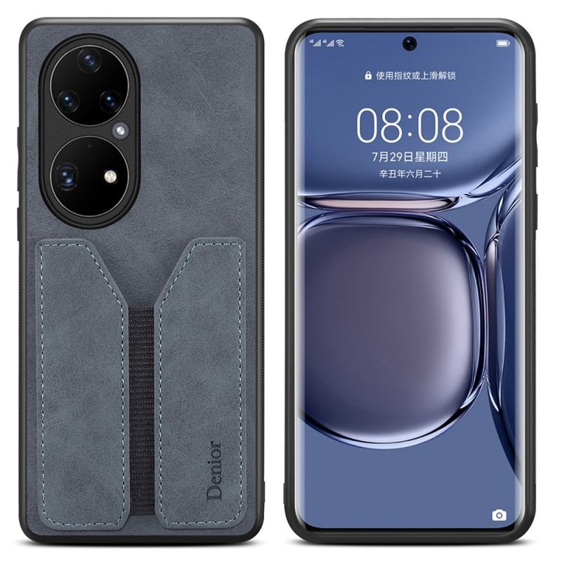 Capa Para Huawei P50 Pro Titular De Cartão Elástico Denior