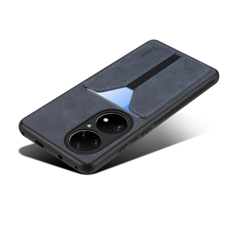 Capa Para Huawei P50 Pro Titular De Cartão Elástico Denior