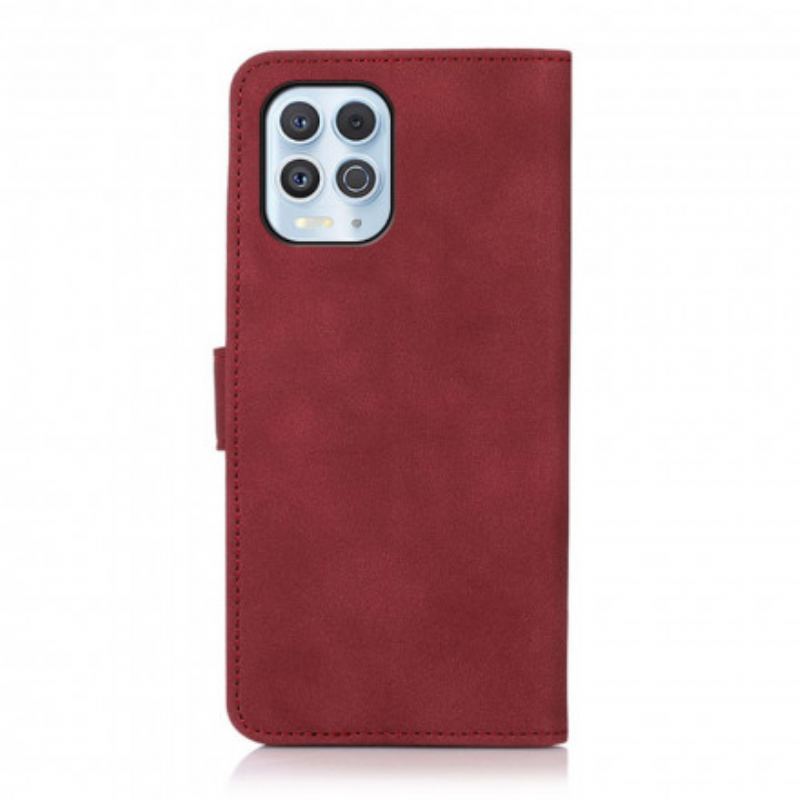 Capa De Couro Para Moto G100 Efeito Couro Texturizado Khazneh